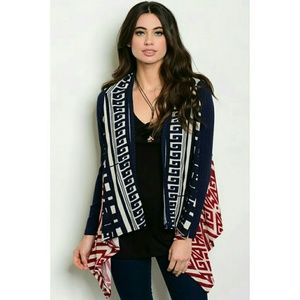 Red, White & Blue Cardigan